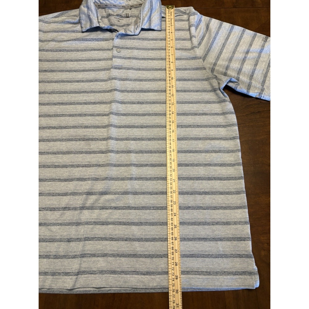 Walter Hagen XL Blue Stripe Golf Polo Shirt Performance Short Sleeve 11 Majors - Picture 7 of 8